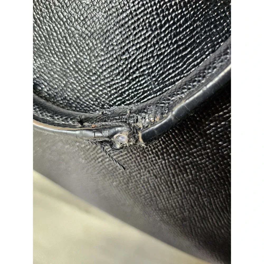 COACH Crossgrain‎ Leather Margot Carryall Purse/Satchel Black